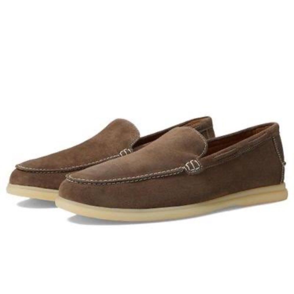johnnie-O Brown Suede Penny Loafers